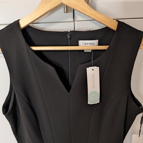 Women's Calvin Klein Black Mini Dress - Size 10, Christmas Gatherings New Year's - Picture 2 of 9